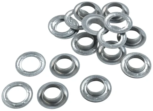 "Eyelets with washers, 18 mm, galvanized, 10 pieces, for 480095 eyelet pliers XXL image"