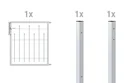 Single gate set Madrid, for setting in concrete, hot-dip galvanized, height 100 cm, width 1 m