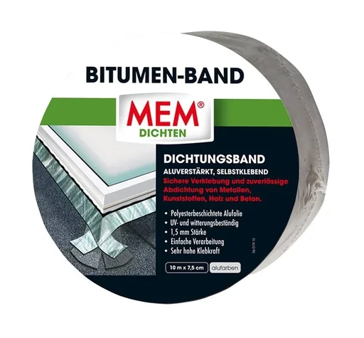 "Roof repair tape 150 mm x 10 m, aluminum colored image"