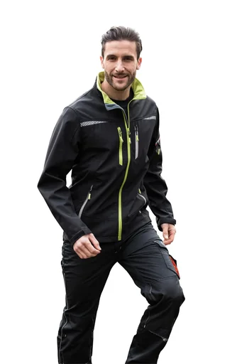 "Softshell jacket, color black, size L image"