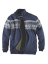 Cardigan with Berber fleece, color navy, size M