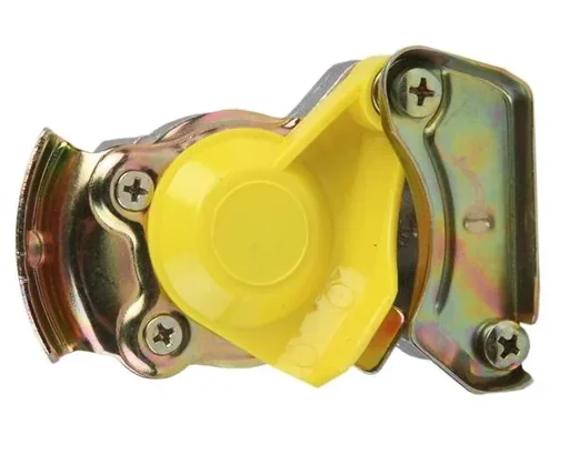 "Coupling head for compressed air connection, yellow, application type: brake image"