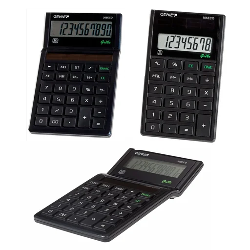 "Solar calculator, 12 digits with business functions image"