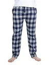 Flannel pants in a double pack, blue checked/black checked, size M