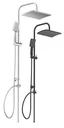 Overhead shower set "Mallorca", matt black
