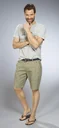 Shorts with nautical print, color khaki, size L