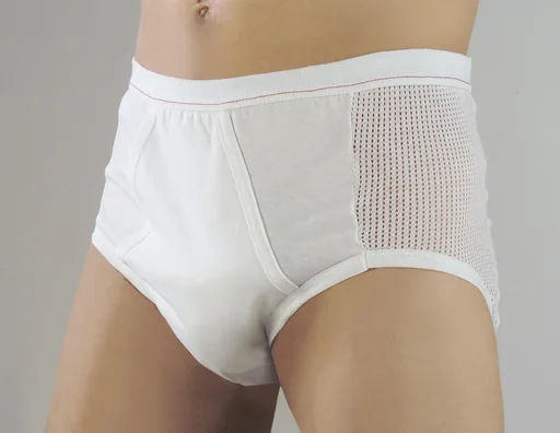 "Briefs with mesh zones, white, size 9 image"