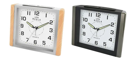 "Quartz alarm clock with Cresendo alarm, grey image"