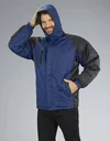 Hooded jacket, navy/black, size XL