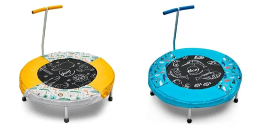 "Trampoline Junior Bouncer Sea Sound, indoor and outdoor trampoline for children, handle, diameter 81 cm, round image"