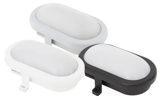 "LED oval fitting - color: black image"