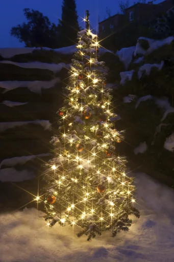 "String lights with 100 warm white LEDs, IP44, 10m image"