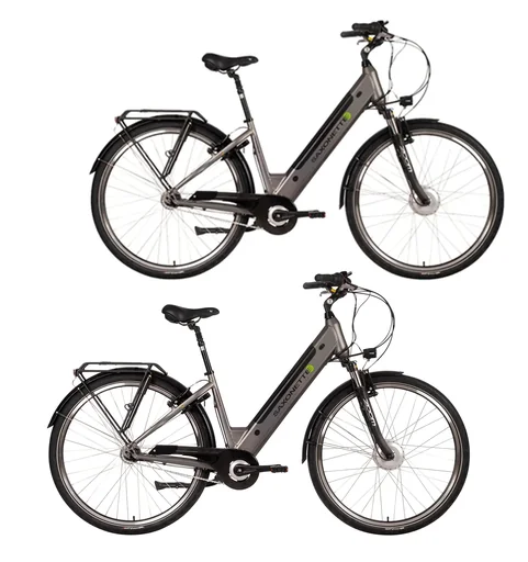 "Unisex City E-Bike, 28 inches, frame height 50 cm, 7-speed hub gear, silver, Hamburg image"