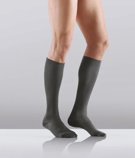 "Travel support stockings, microfiber, pack of 2, size S (37-39), gray image"