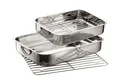 Multifunctional oven roaster, large, 40.5 x 28 cm with grid insert