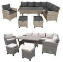 Polyrattan group Madeira bicolor with light cushions