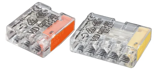 "Micro plug-in terminals, 100 pcs., 3 x 0.5 - 2.5 mm², transparent image"