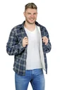 Lumberjack shirt, blue/grey checked, size 2XL