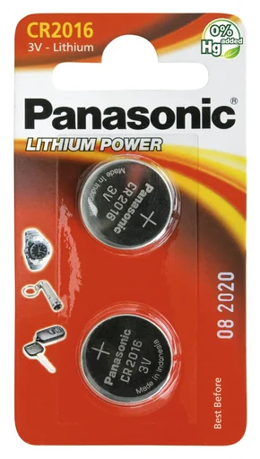 "Lithium button cell CR2016 - 2 pieces image"