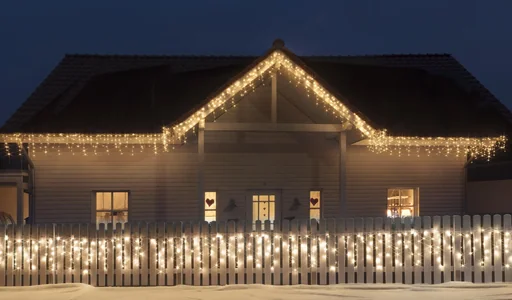 "Icy rain light chain with 960 warm white LEDs - length 24 m image"
