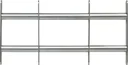 Window grille 7300 individually adjustable, 700 - 1050 x 300 mm with 2 cross braces