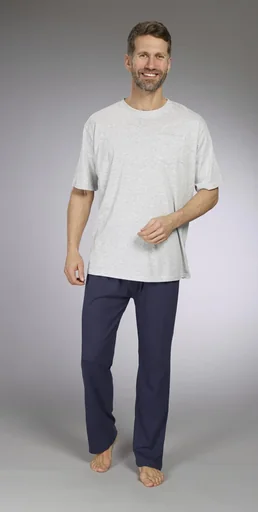 "Men's pajamas, color gray/navy, size L image"