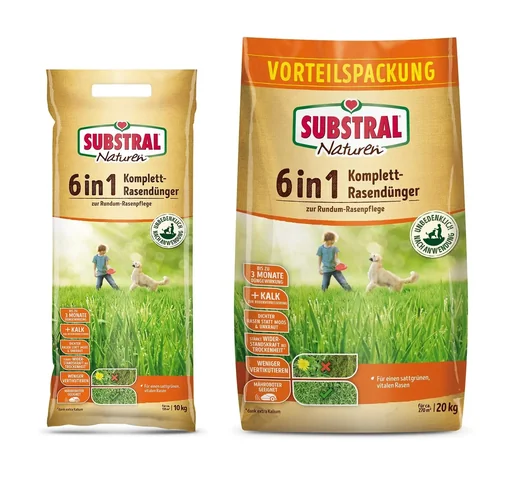 "6 in 1 Complete Lawn Fertilizer - 20 kg for 270 m² image"