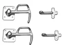 Side wall lock set, size 0, left + right