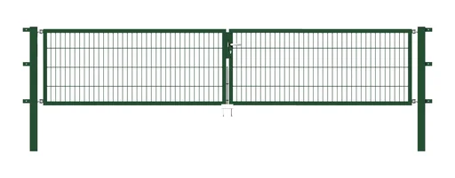 "Flexo double gate with accessories, green, width 400 cm, height 80 cm, PF: 80x80 cm image"