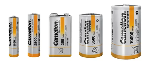 "NiMH 9V block battery with 200mAh - 1 piece including box image"