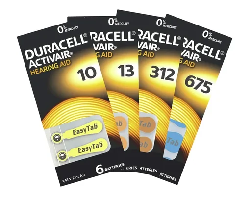 "ActivAir Zinc-Air Hearing Aid Batteries Type 13 ORANGE - 6 pieces image"