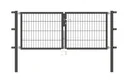 Flexo double gate with accessories, anthracite, width 200 cm, height 160 cm, PF: 60x60 cm