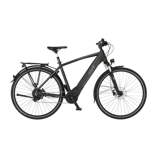 "Men's E-Bike Trekking, 28 inches, frame size 55cm, 10-speed derailleur, graphite metallic matt, VIATOR 6.0i image"