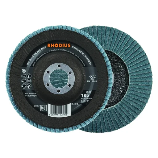 "Flap disc LS80 steel & INOX, 125 x 22 x 22.23 mm, K40, 10 pieces image"