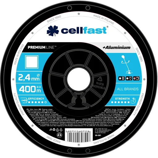 "PREMIUM mowing lines on spool 2.4 mm x 400 m square image"