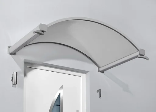 "Round arch canopy type NO clear, 1600 x 900 x 300 mm, color white image"