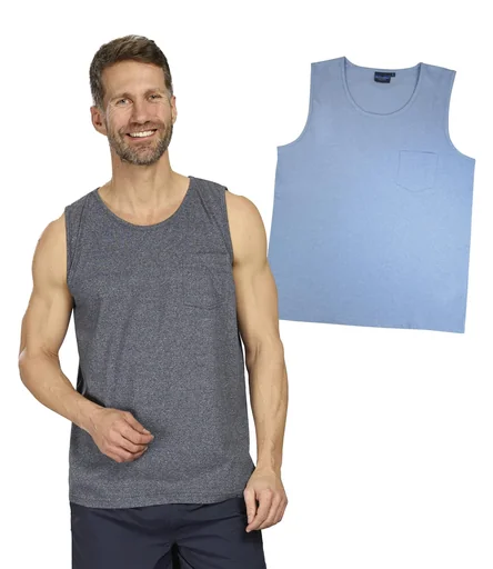 "Tank top color marine/melange, size XL image"