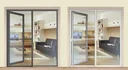 Insect screen tension frame set Premium sliding door 120 x 240 cm, color white