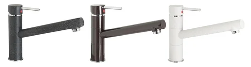 "ZELINA single-lever sink mixer, light granite image"