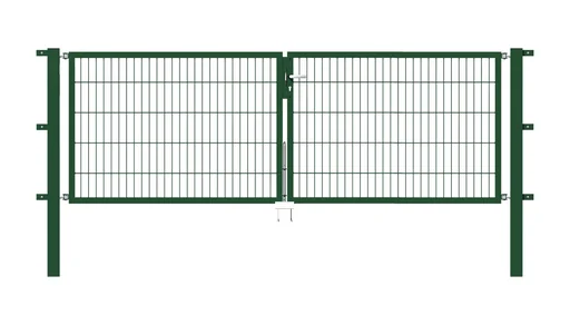 "Double gate set Flexo including posts 3 x 1 m green image"
