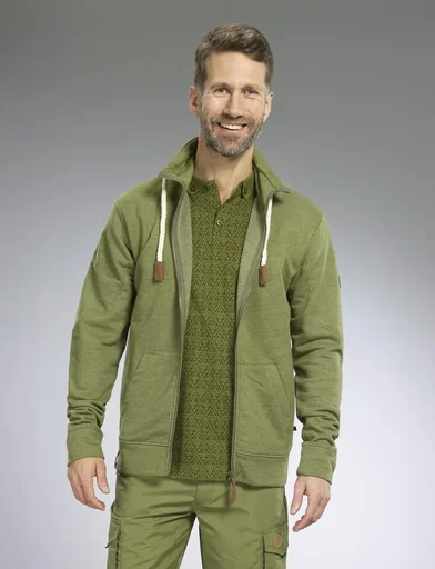 "Sweat jacket, color olive, size 3XL image"