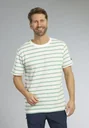 T-shirt, green-striped, size 2XL