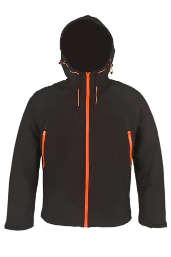 "Softshell jacket, color black-orange, size M image"