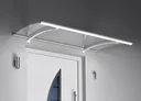 Bent canopy with LED technology, 1500 x 900 x 220 mm, stainless steel