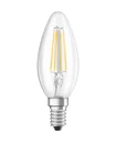 LED SUPERSTAR FILAMENT candle with 5 watts, E14, cool white, clear, dimmable