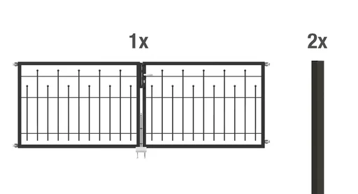 "Double goal set Madrid including posts 3 x 1 m anthracite image"