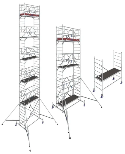 "STABILO mobile scaffolding series 10, bay length 2 m, working height approx. 13.40 m image"