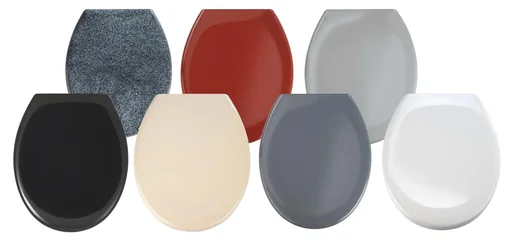 "Premium WC seat "Ottana", dark grey, with soft-close image"
