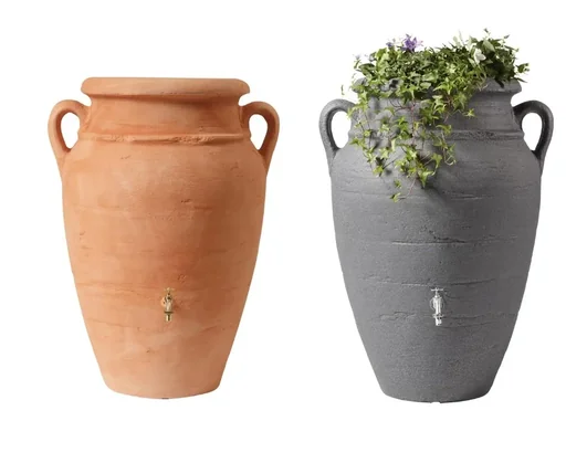 "2 in 1 Regentonne "Antik Amphore" - 360 L, terracotta image"
