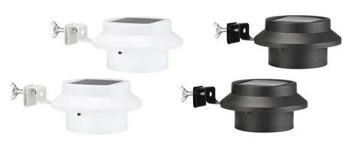 "LED solar gutter lights, set of 2, white image"